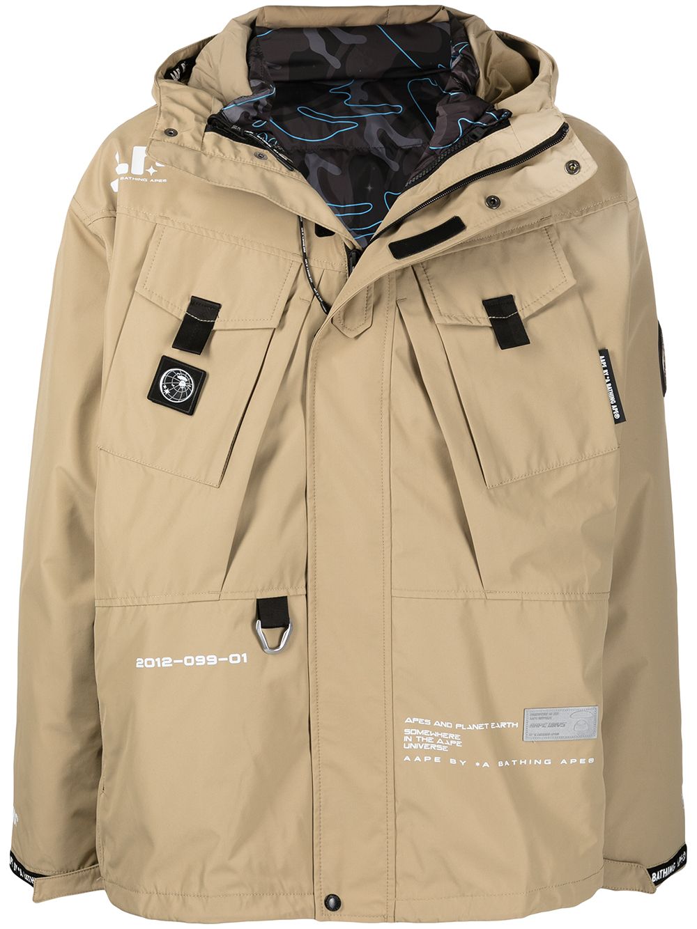 AAPE BY *A BATHING APE® reversible padded jacket - Brown von AAPE BY *A BATHING APE®