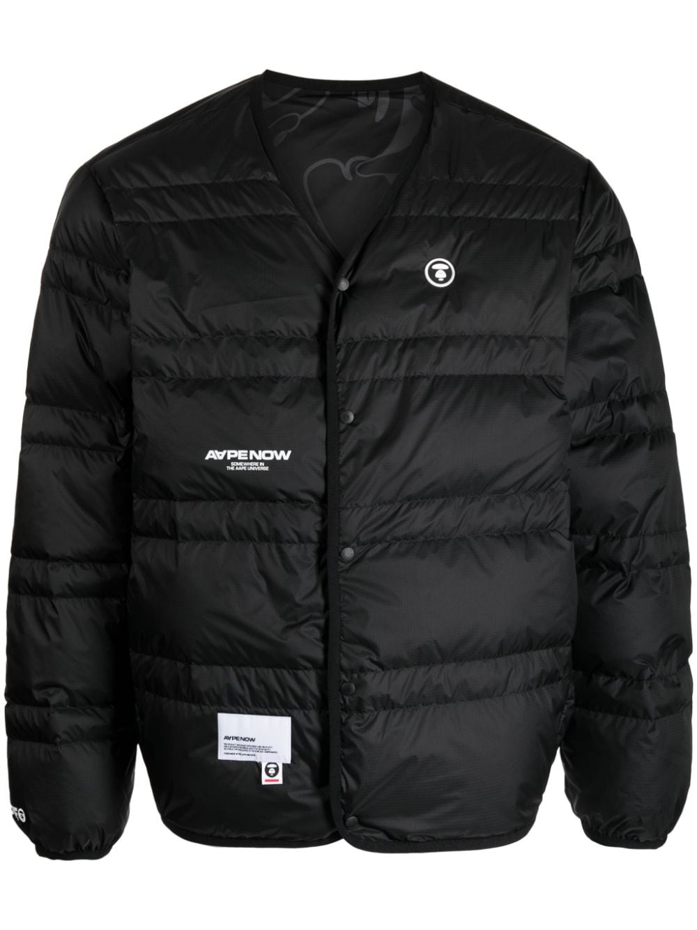 AAPE BY *A BATHING APE® reversible quilted padded jacket - Black von AAPE BY *A BATHING APE®