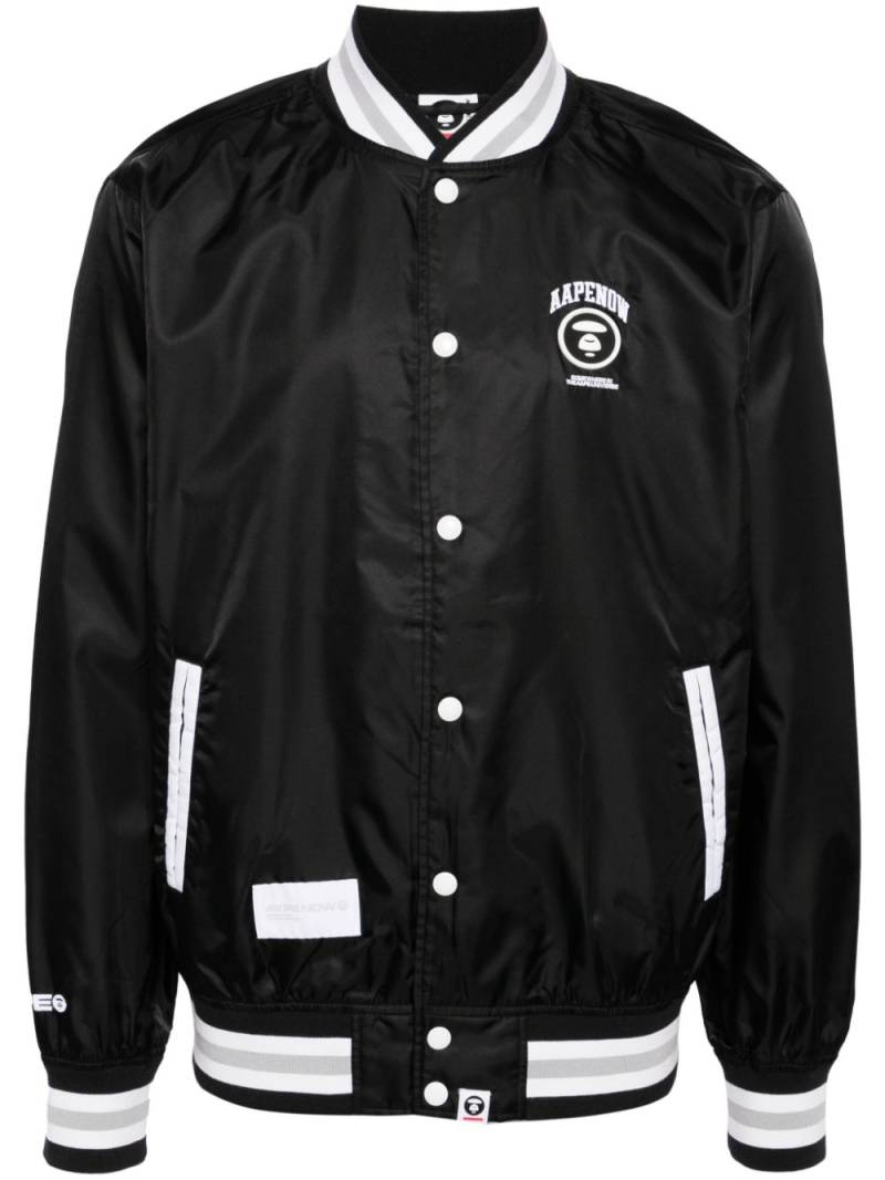 AAPE BY *A BATHING APE® stripe-trim bomber jacket - Black von AAPE BY *A BATHING APE®