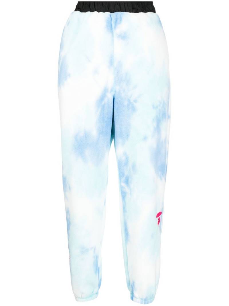 AAPE BY *A BATHING APE® tie-dye fleece track pants - Blue von AAPE BY *A BATHING APE®