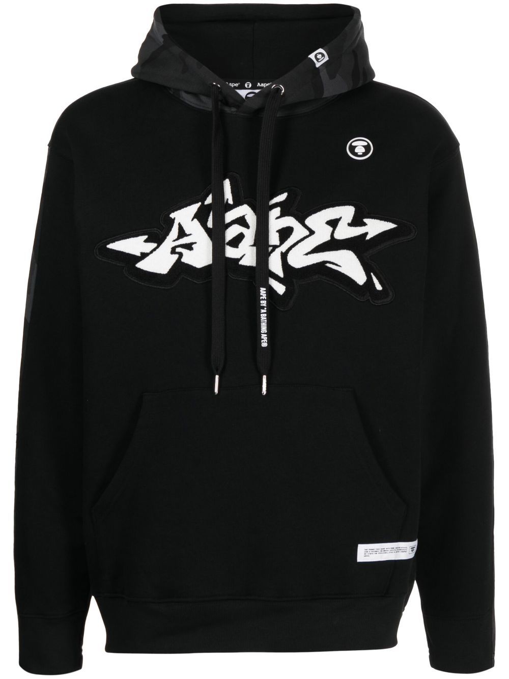 AAPE BY *A BATHING APE® two-tone camouflage hoodie - Black von AAPE BY *A BATHING APE®