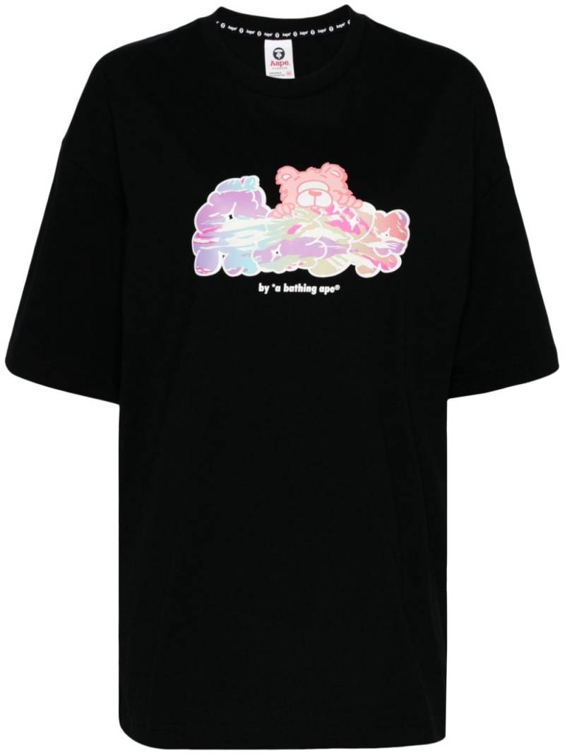 AAPE BY *A BATHING APE® x Care Bears cotton T-shirt. - Black von AAPE BY *A BATHING APE®