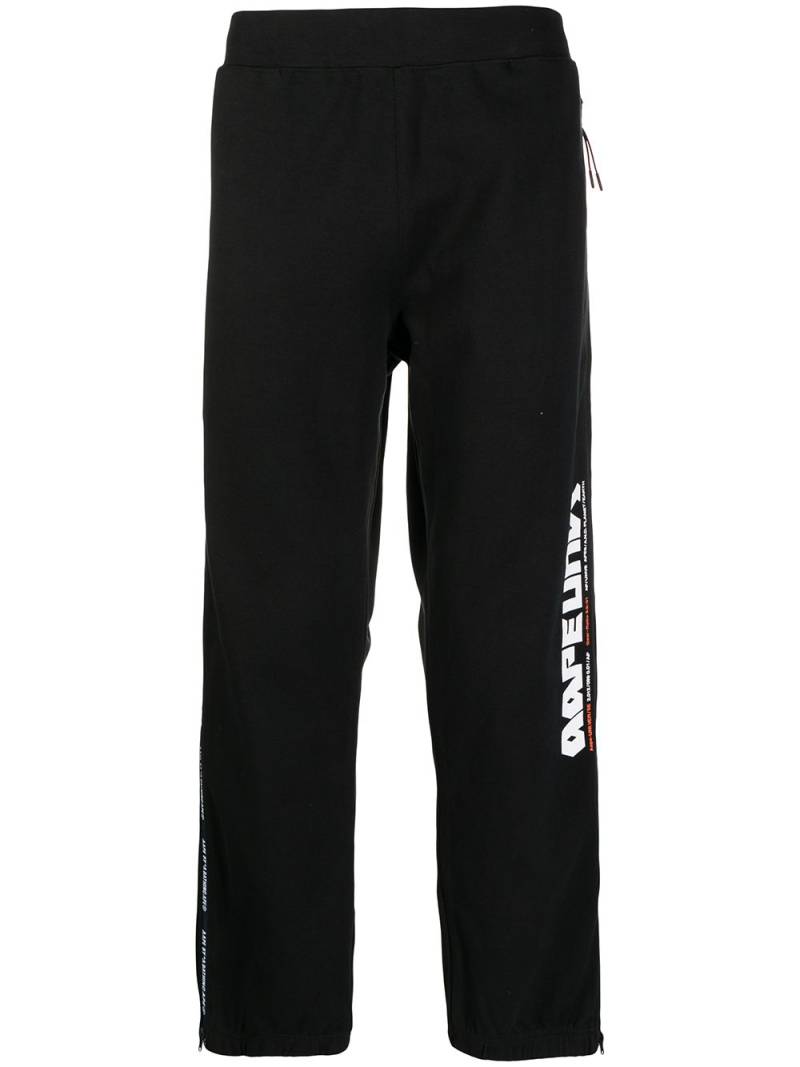 AAPE BY *A BATHING APE® zip-detail logo-patch trousers - Black von AAPE BY *A BATHING APE®