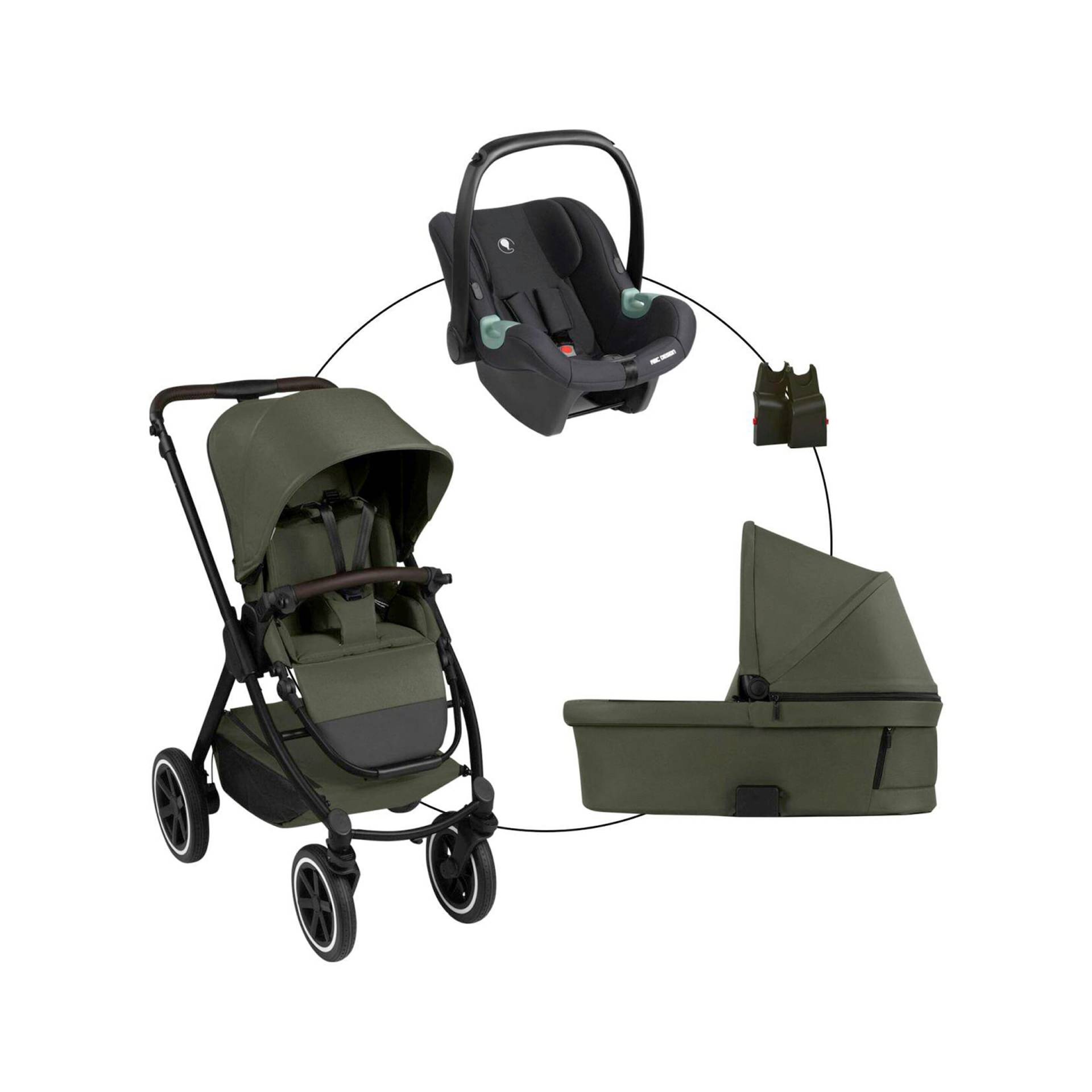 Kombikinderwagen Samba 2 Trio-Set inkl. Babyschale Tulip, Moskitonetz und Regenschutz Kombikinderwagen Samba 2 Trio-Set inkl. Babyschale Tulip, Moskitonetz und Regenschutz von ABC Design