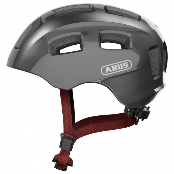 ABUS - Kid's Youn-I 2.0 - Velohelm Gr 48-54 cm - S;52-57 cm - M grau/grün;grau/schwarz;grün/schwarz;rosa/rot;schwarz;schwarz/lila von ABUS