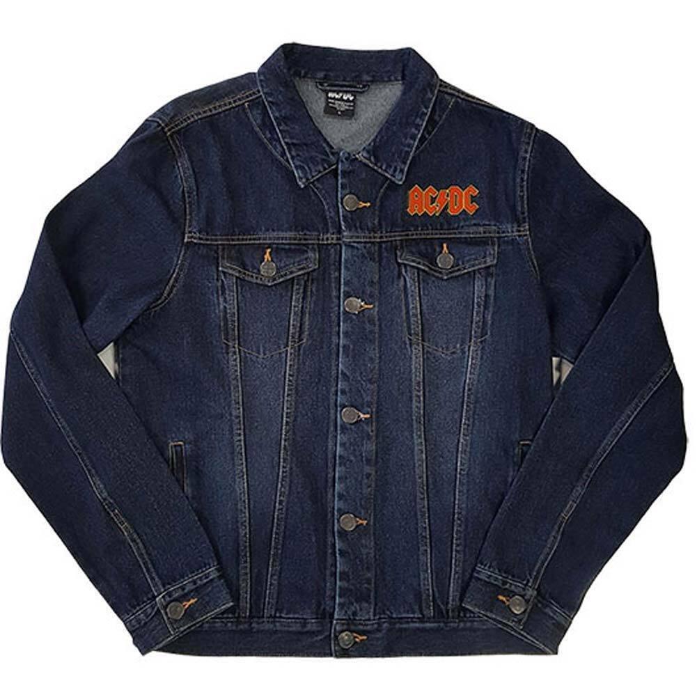 Acdc About To Rock Jeansjacke Damen Blau Denim L von AC/DC