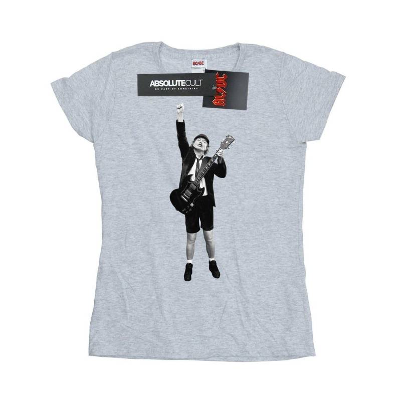 Acdc Angus Young Cut Out Tshirt Damen Grau L von AC/DC