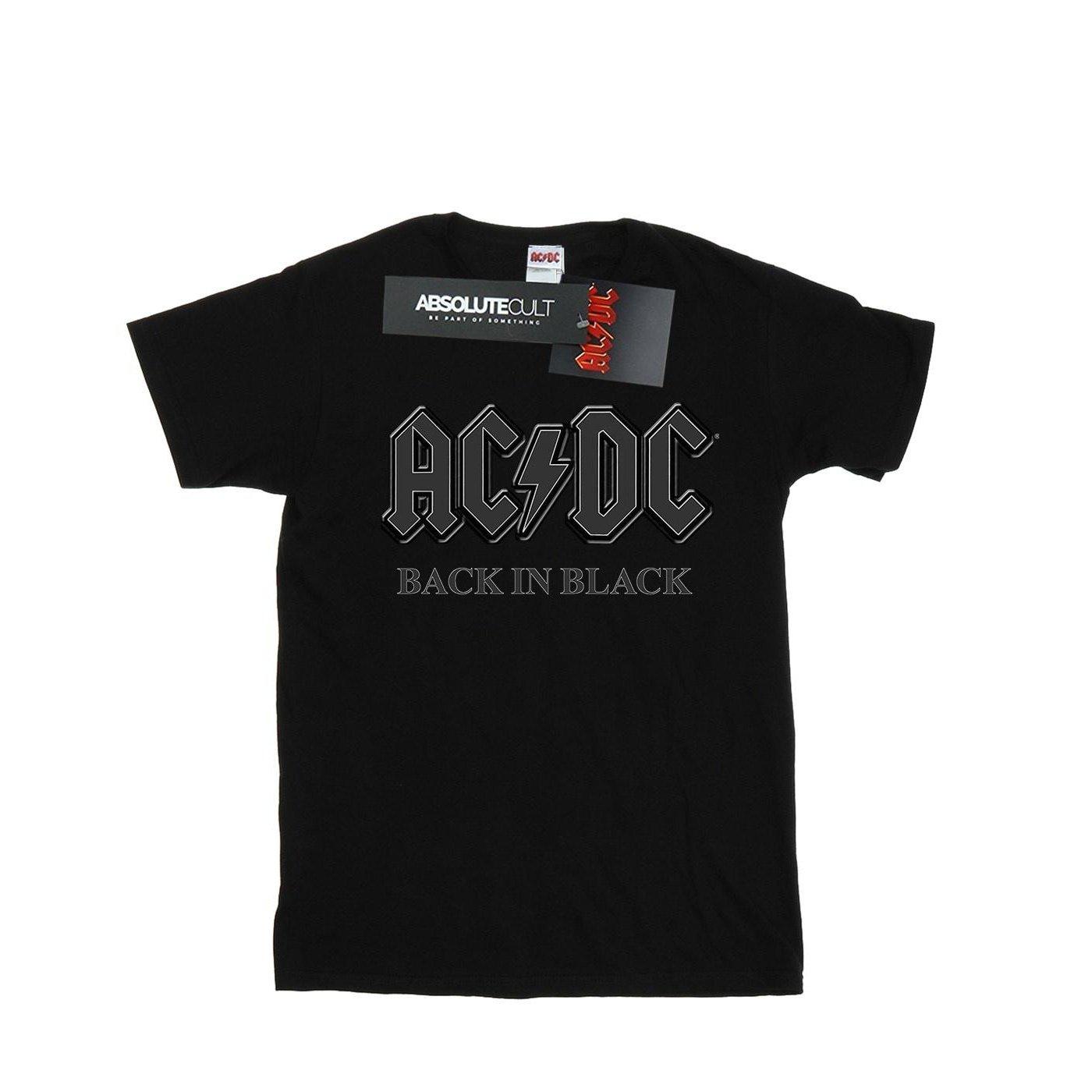 Acdc Back In Black Boyfriend Fit Tshirt Damen Schwarz S von AC/DC