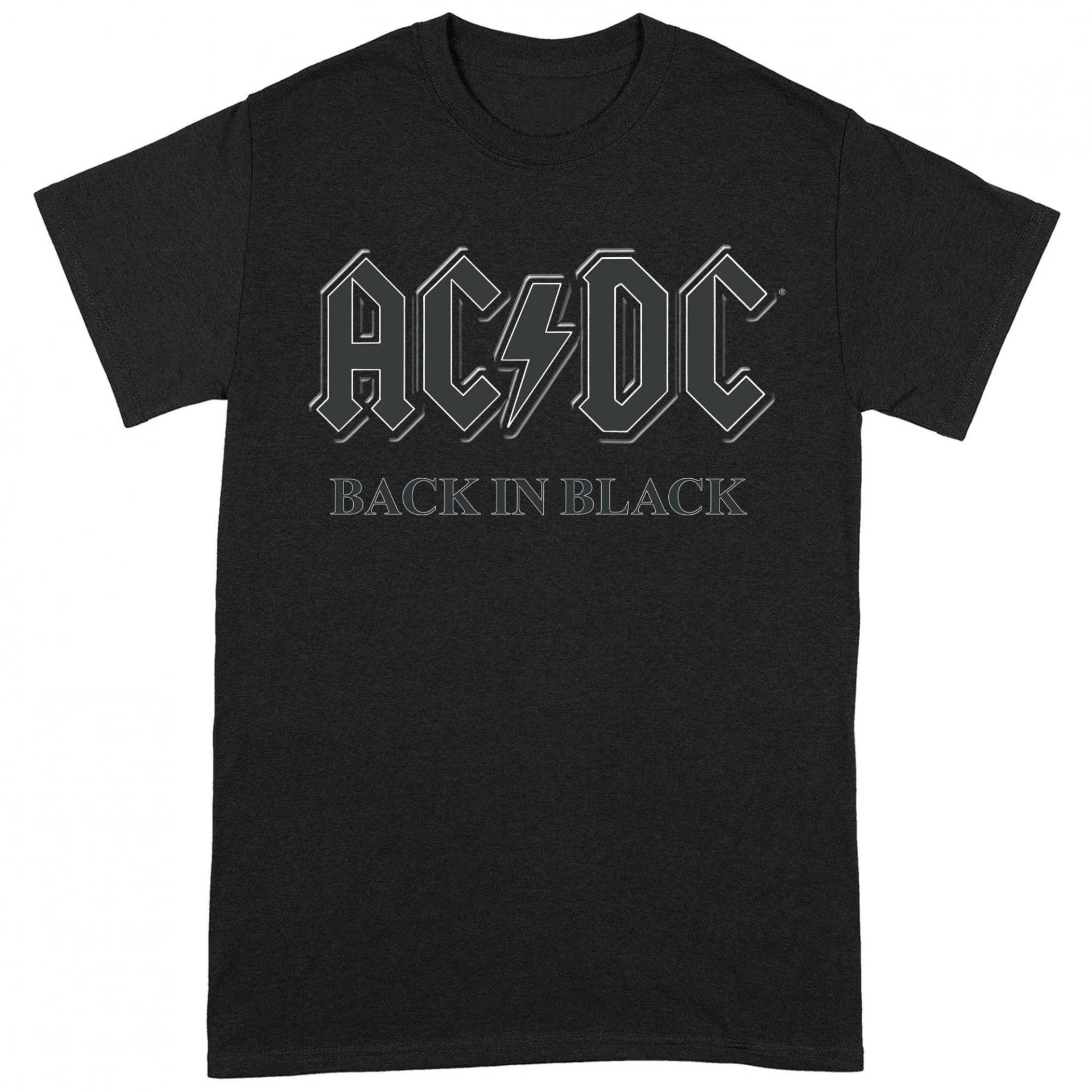 Acdc Back In Black Tshirt Damen Schwarz M von AC/DC
