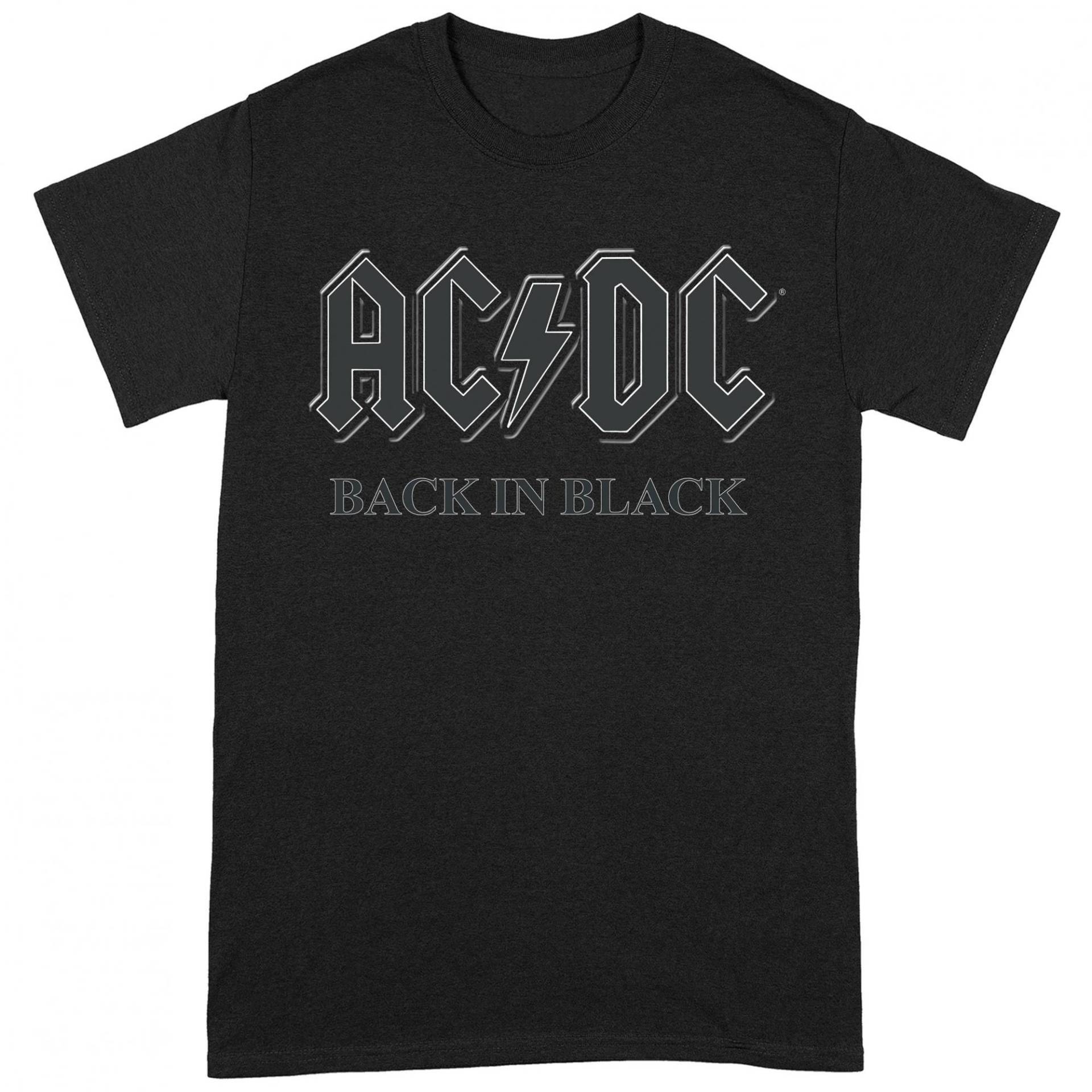 Acdc Back In Black Tshirt Damen Schwarz XL von AC/DC