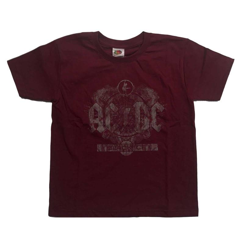 AC/DC - ACDC Black Ice TShirt, 140, Bordeaux von AC/DC