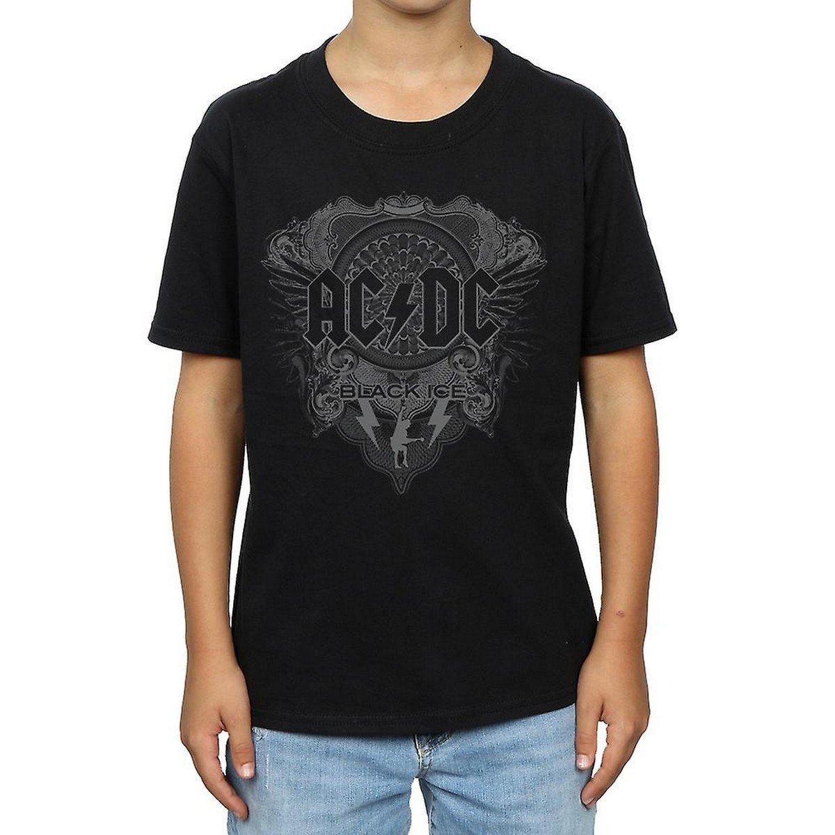 Acdc Black Ice Tshirt Jungen Schwarz 128 von AC/DC