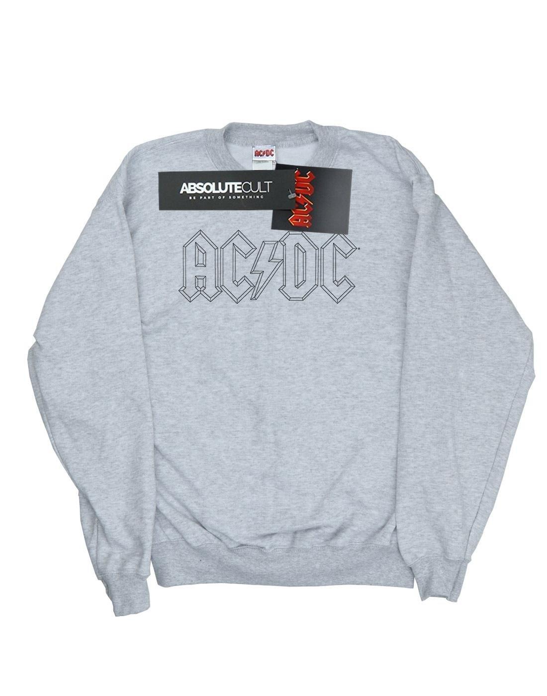Acdc Black Outline Logo Sweatshirt Damen Grau L von AC/DC