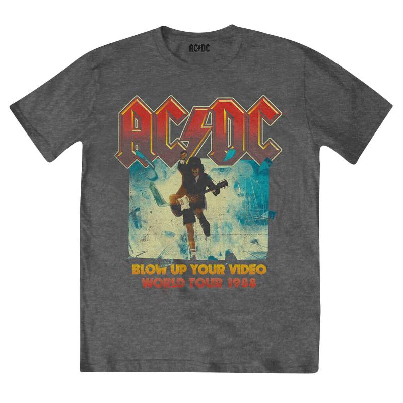 Acdc Blow Up Your Video Tshirt Jungen Grau 116 von AC/DC