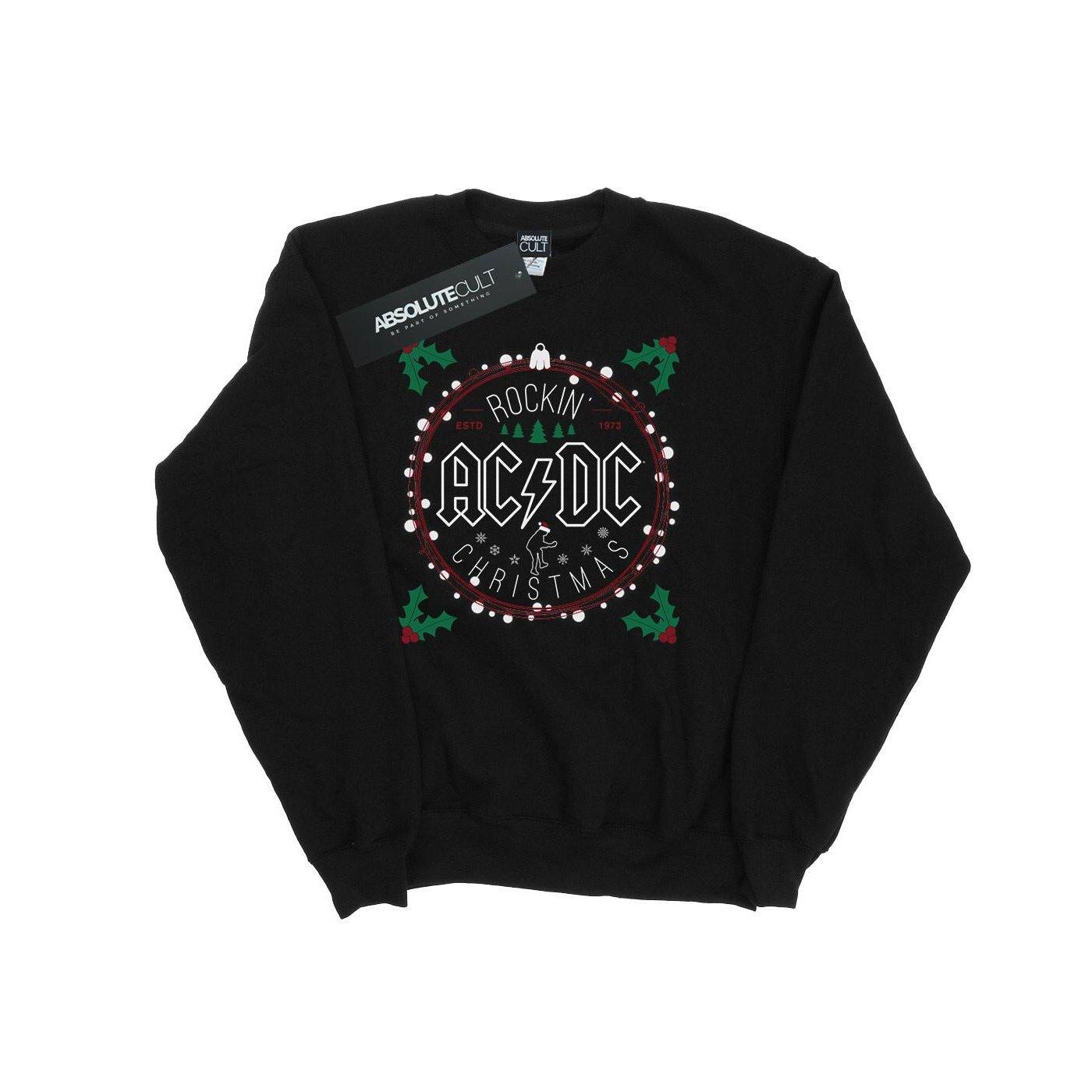 Acdc Christmas Circle Sweatshirt Damen Schwarz S von AC/DC