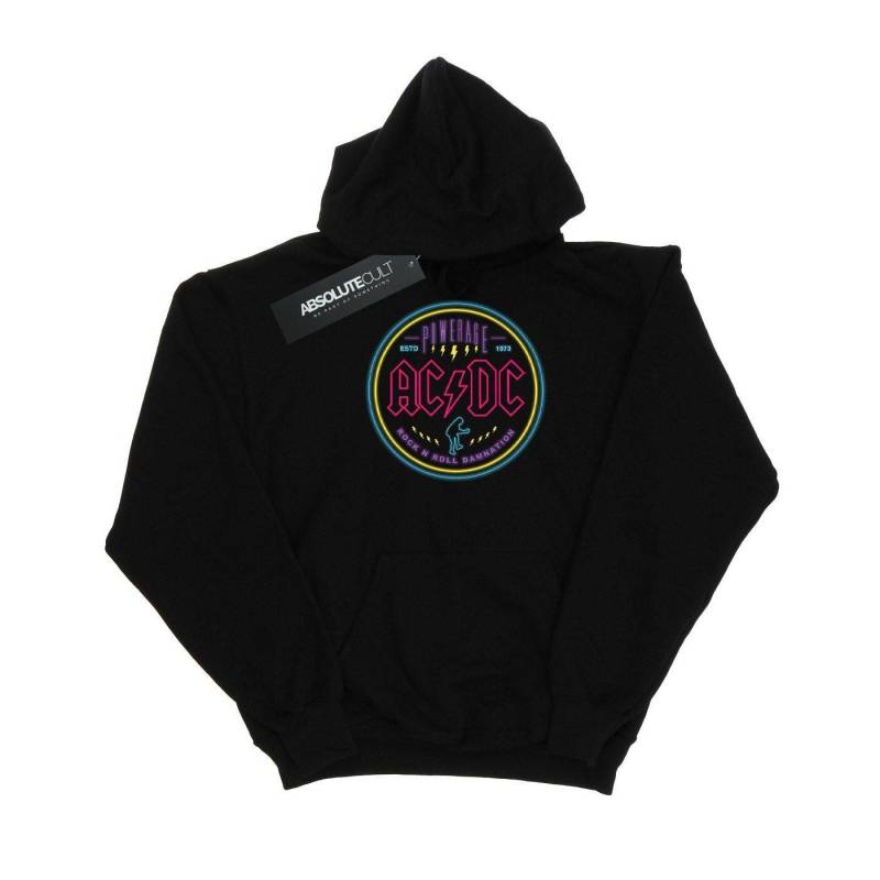 Acdc Circle Neon Kapuzenpullover Herren Schwarz L von AC/DC