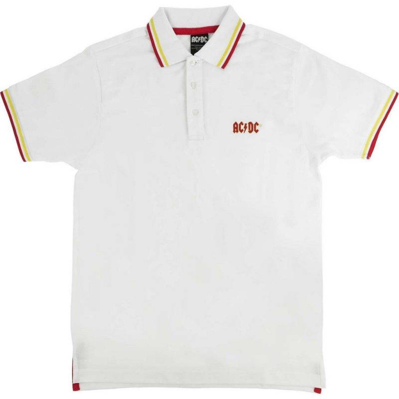 Acdc Classic Poloshirt Damen Weiss L von AC/DC