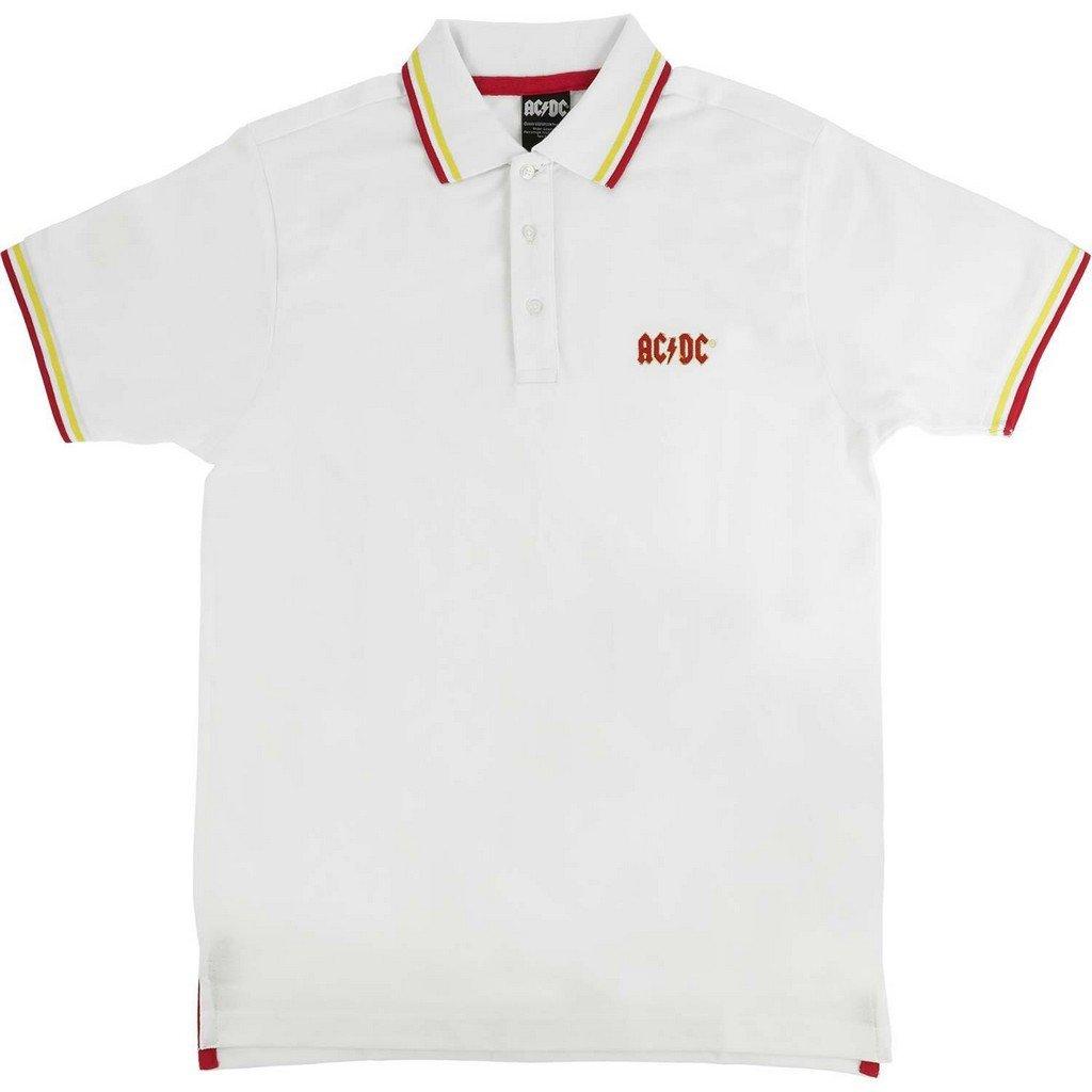 Acdc Classic Poloshirt Damen Weiss M von AC/DC