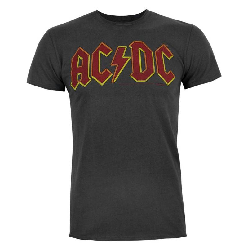 Acdc Comics Logo Tshirt Herren Charcoal Black S von AC/DC