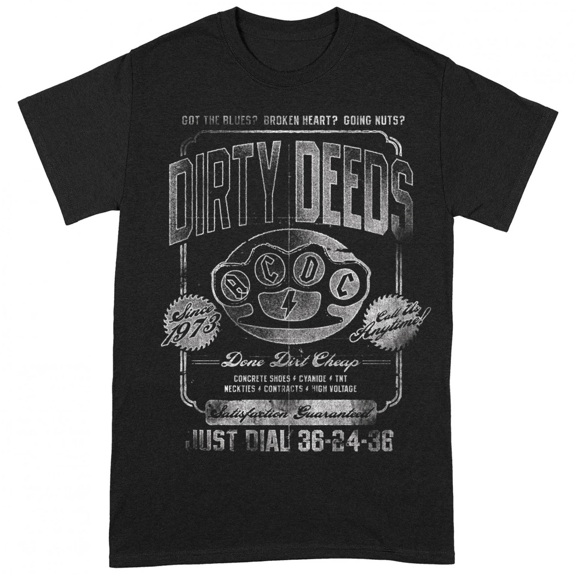 Acdc Dirty Deeds Done Cheap Just Dial Tshirt Herren Schwarz 3XL von AC/DC