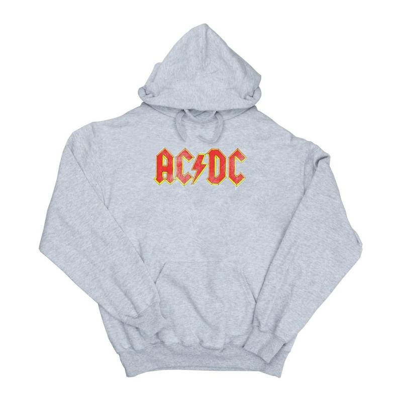 Acdc Distressed Red Logo Kapuzenpullover Herren Grau M von AC/DC