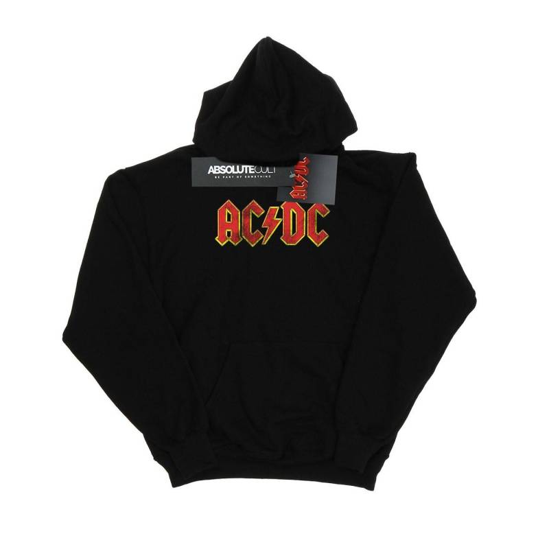 Acdc Distressed Red Logo Kapuzenpullover Mädchen Schwarz 116 von AC/DC