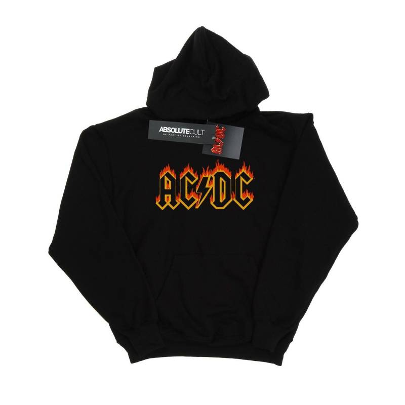 Acdc Flames Logo Kapuzenpullover Damen Schwarz L von AC/DC