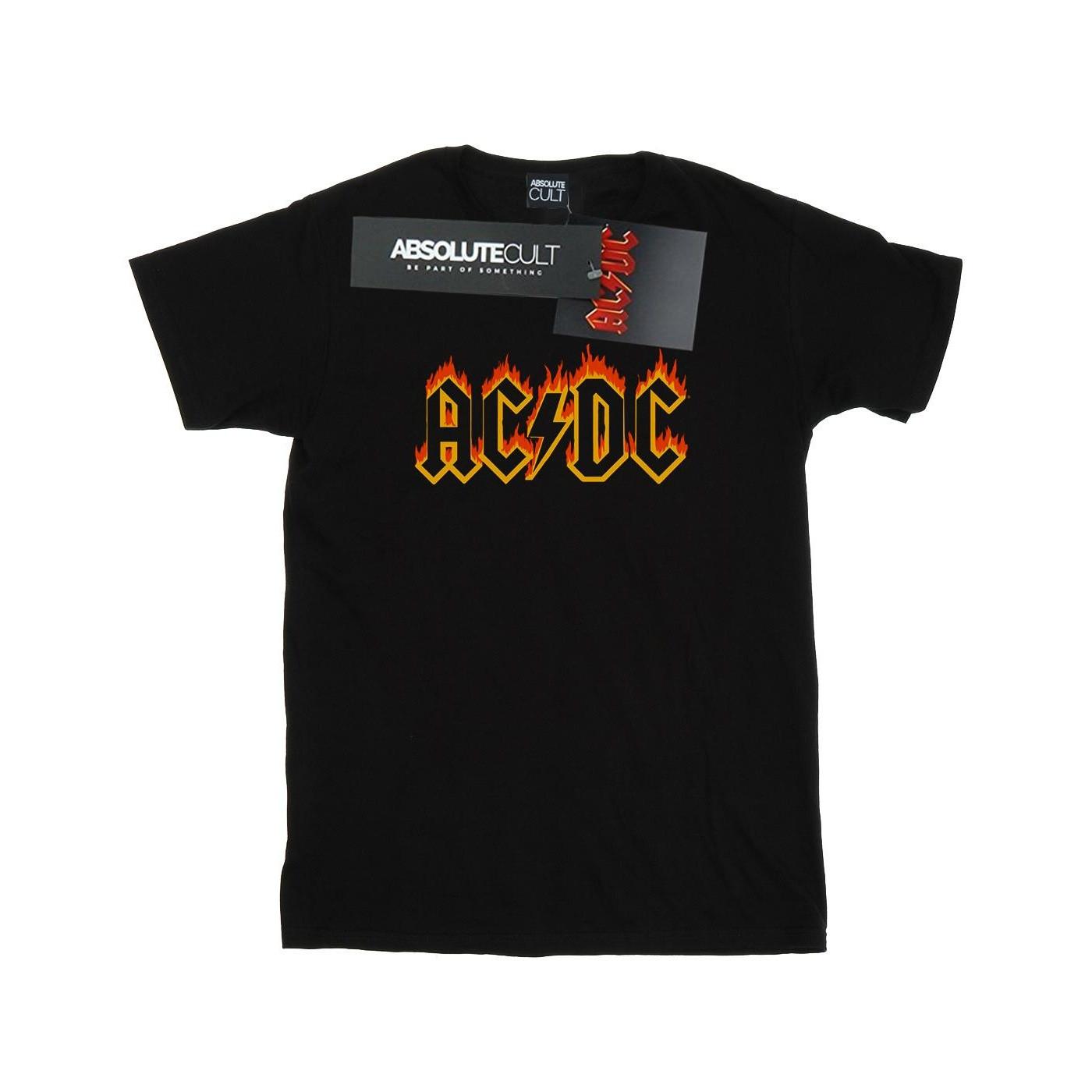 Acdc Flames Logo Tshirt Damen Schwarz 4XL von AC/DC