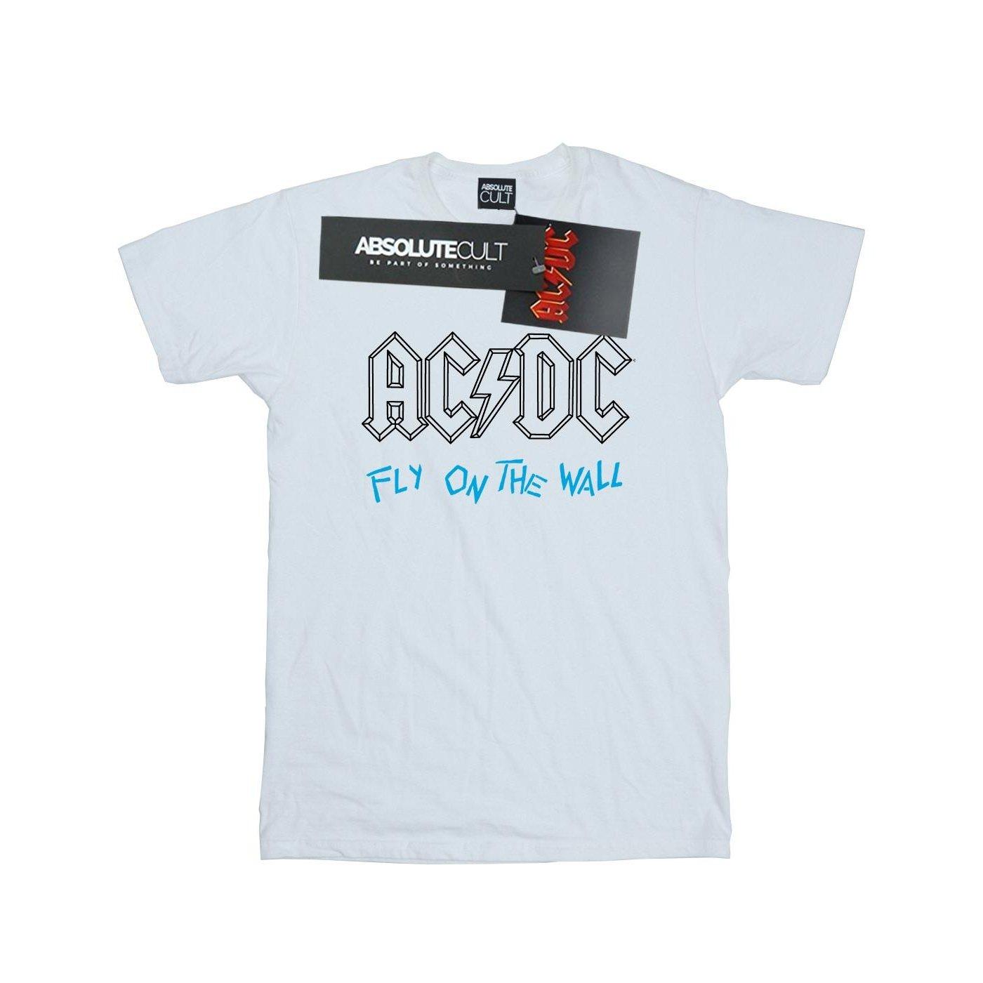Acdc Fly On The Wall Outline Tshirt Damen Weiss XL von AC/DC