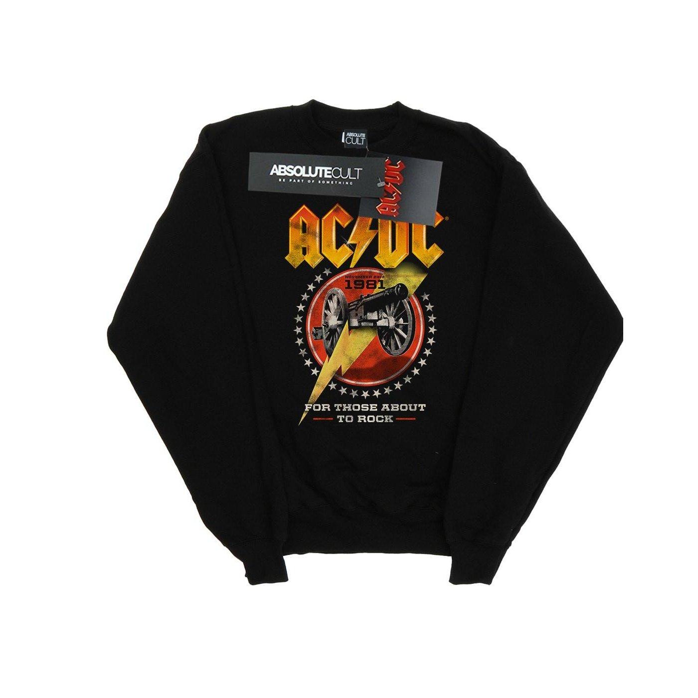 AC/DC - ACDC For Those About To Rock 1981 Sweatshirt, für Damen, Schwarz, Größe M von AC/DC