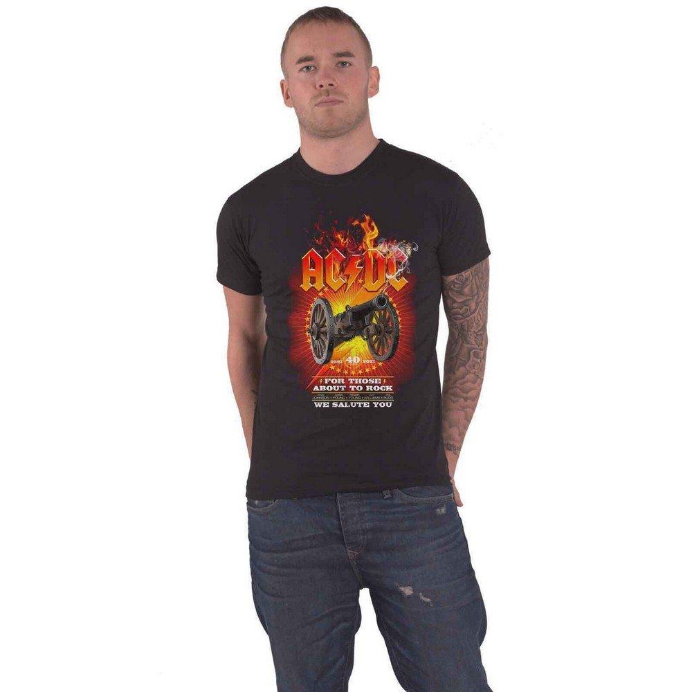 Acdc For Those About To Rock 40th Tshirt Damen Schwarz L von AC/DC