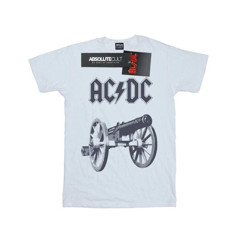 Acdc For Those About To Rock Boyfriend Fit Tshirt Damen Weiss 5XL von AC/DC