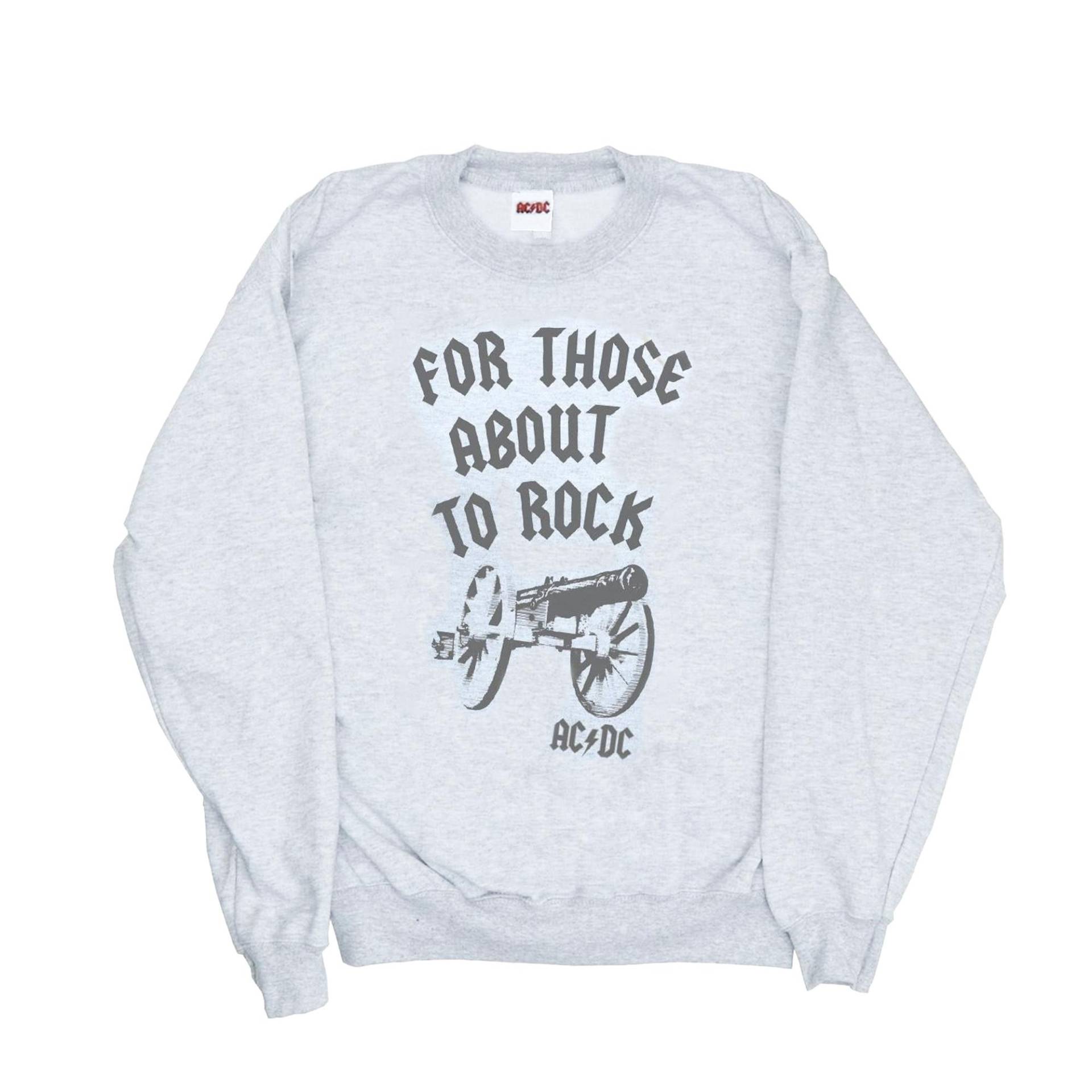 AC/DC - ACDC For Those About To Rock Sweatshirt, für Damen, Grau, Größe S von AC/DC