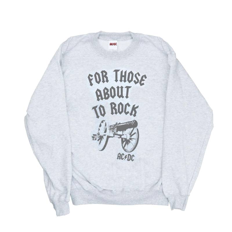 Acdc For Those About To Rock Cannon Sweatshirt Damen Grau S von AC/DC