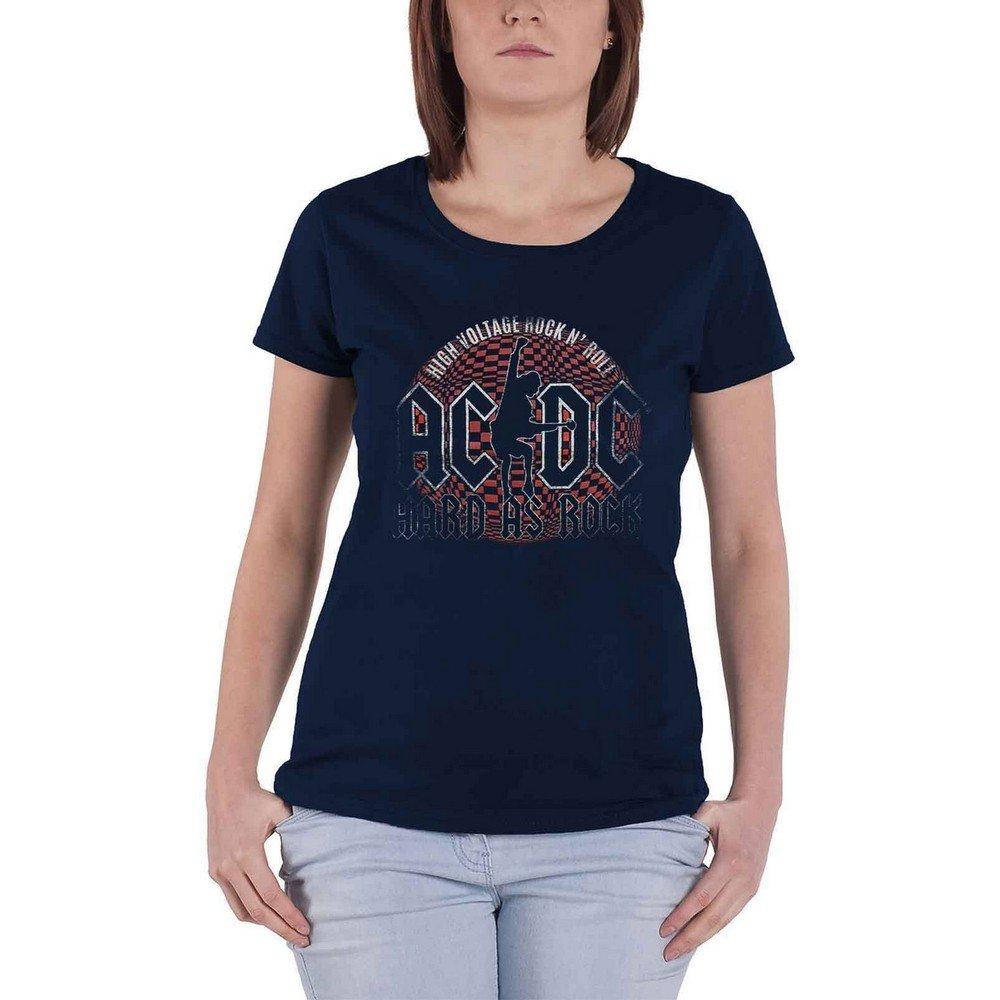 Acdc Hard As Rock Tshirt Damen Marine L von AC/DC