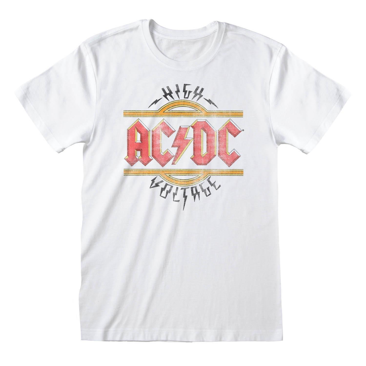 Acdc High Voltage Tshirt Damen Weiss L von AC/DC