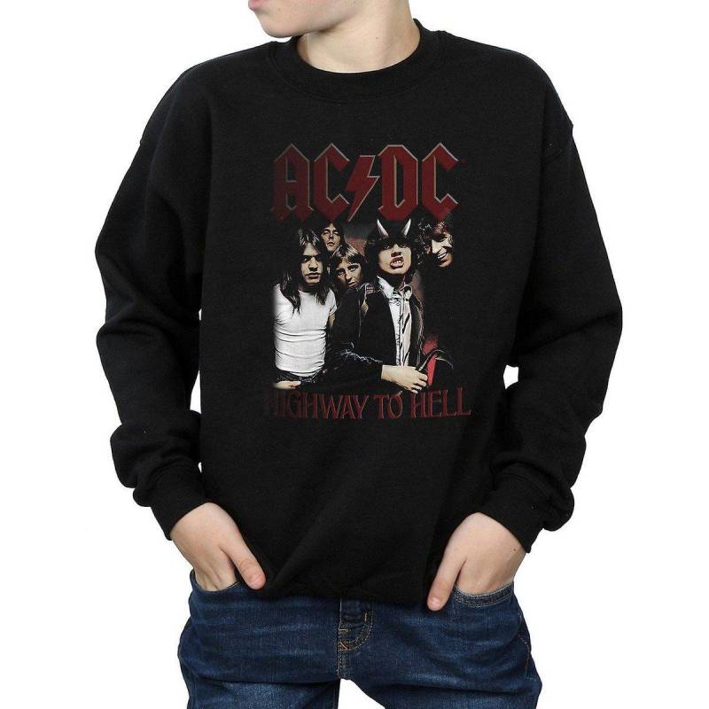 Acdc Highway To Hell Sweatshirt Jungen Schwarz 128 von AC/DC