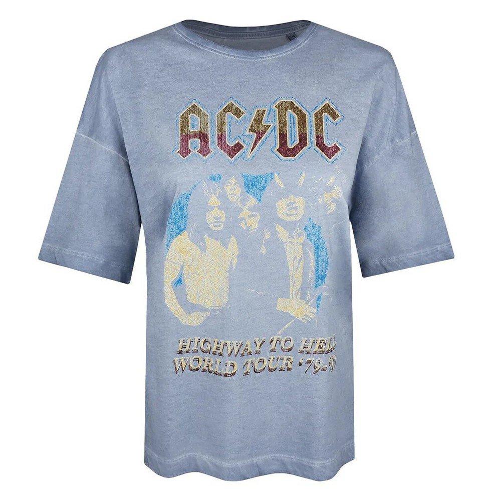 Acdc Highway To Hell Tour Tshirt Damen Nebelblau XL von AC/DC