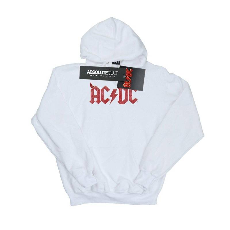 Acdc Horns Logo Kapuzenpullover Damen Weiss M von AC/DC