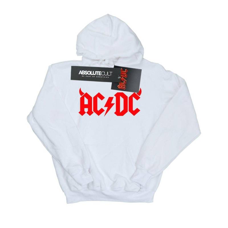 Acdc Horns Logo Kapuzenpullover Herren Weiss 5XL von AC/DC