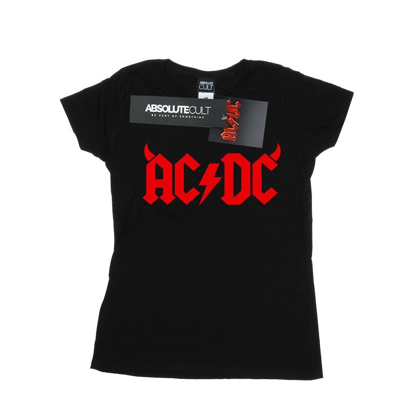 Acdc Horns Logo Tshirt Damen Schwarz M von AC/DC