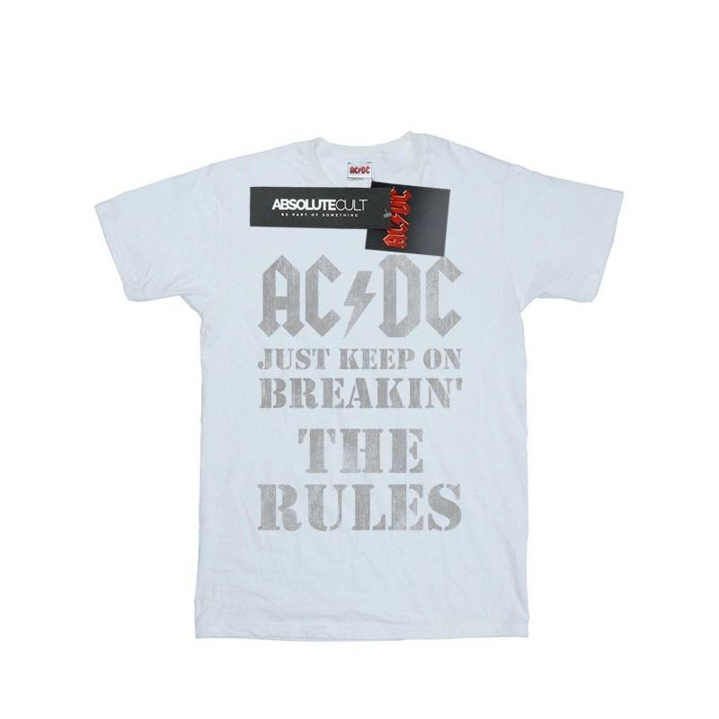 Acdc Just Keep On Breaking The Rules Tshirt Damen Weiss M von AC/DC