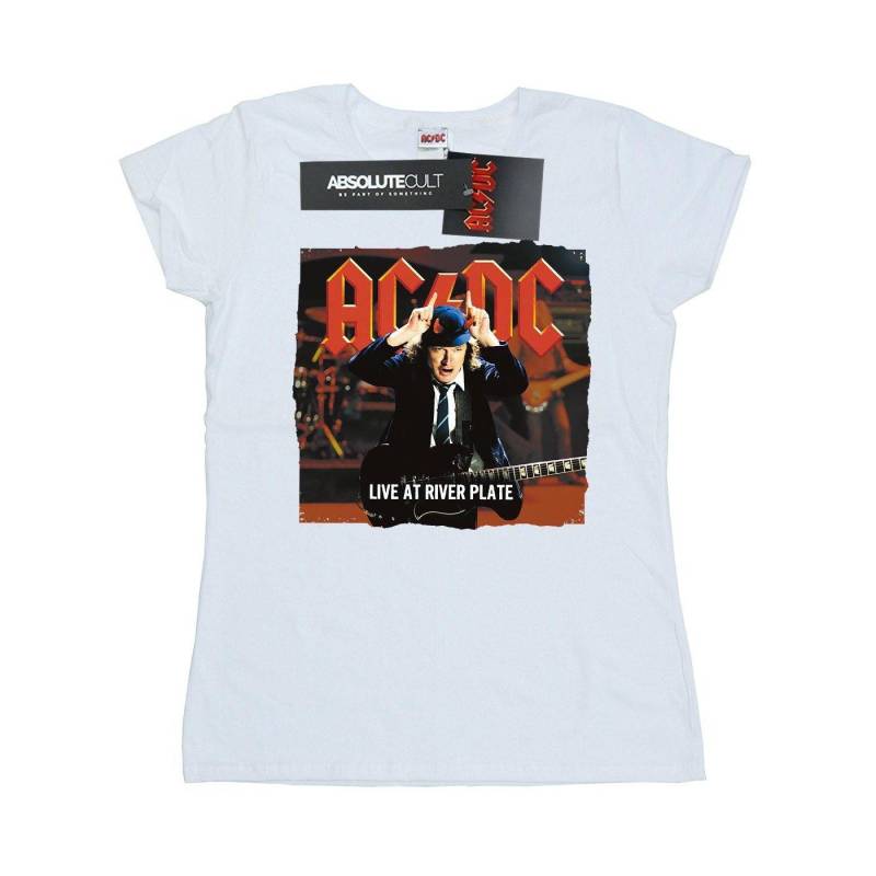 Acdc Live At River Plate Columbia Records Tshirt Damen Weiss XXL von AC/DC