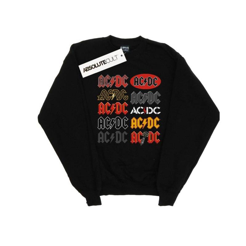 Acdc Multi Logos Sweatshirt Damen Schwarz L von AC/DC