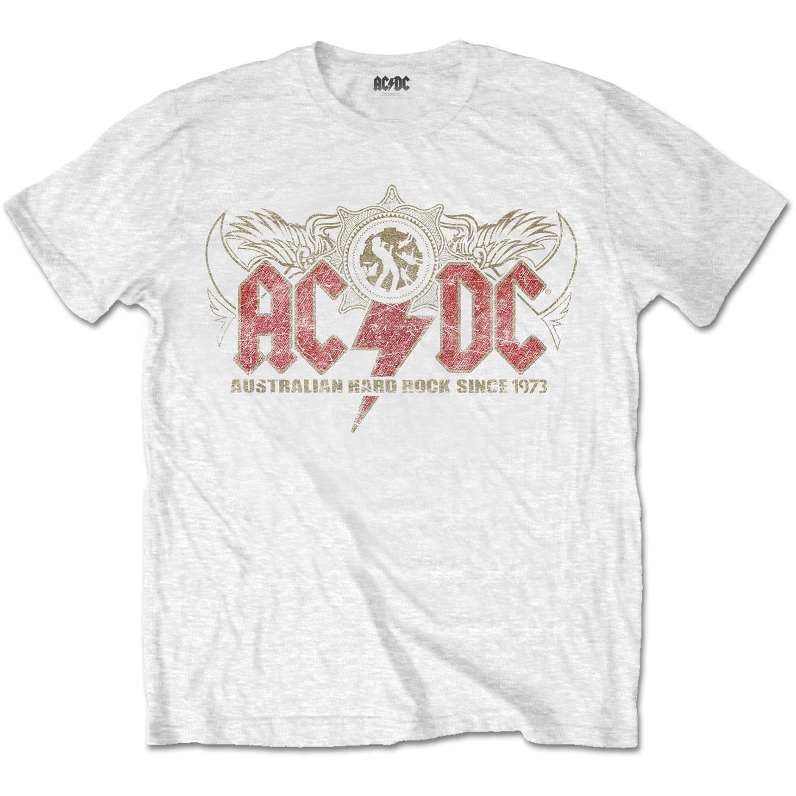 Acdc Oz Rock Tshirt Damen Weiss L von AC/DC