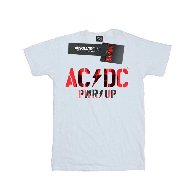 Acdc Pwr Up Photo Logo Tshirt Damen Weiss L von AC/DC