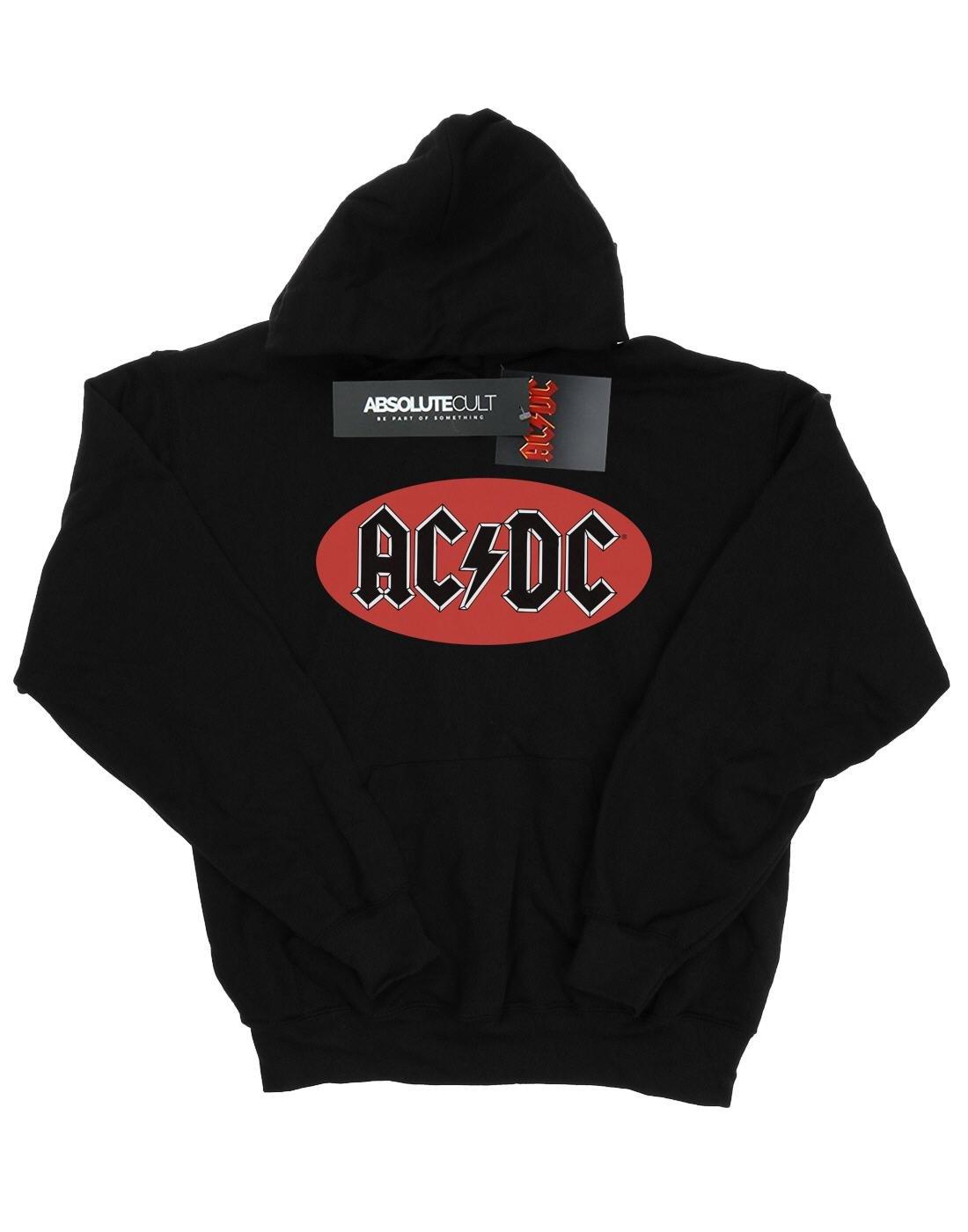 Acdc Red Circle Logo Kapuzenpullover Mädchen Schwarz 140/146 von AC/DC