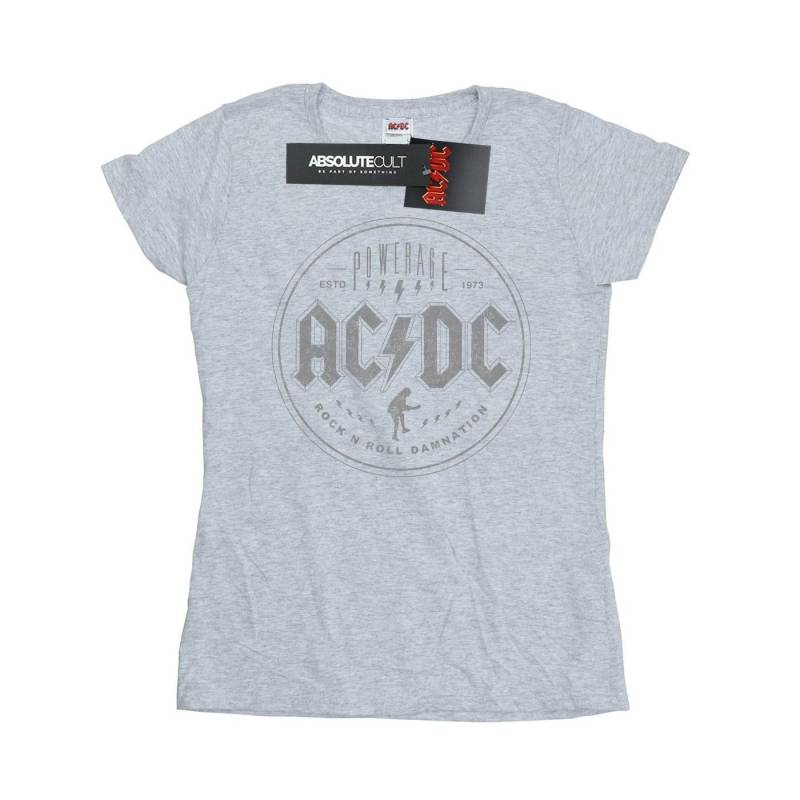 Acdc Rock N Roll Damnation Black Tshirt Damen Grau M von AC/DC