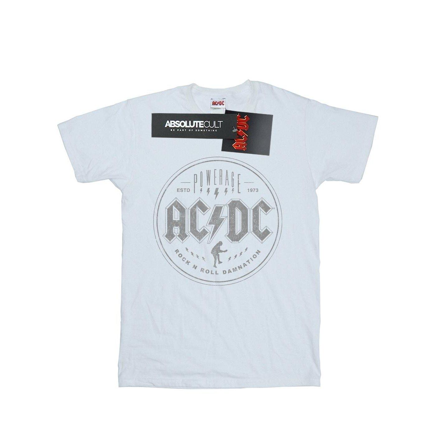 Acdc Rock N Roll Damnation Black Tshirt Damen Weiss 3XL von AC/DC