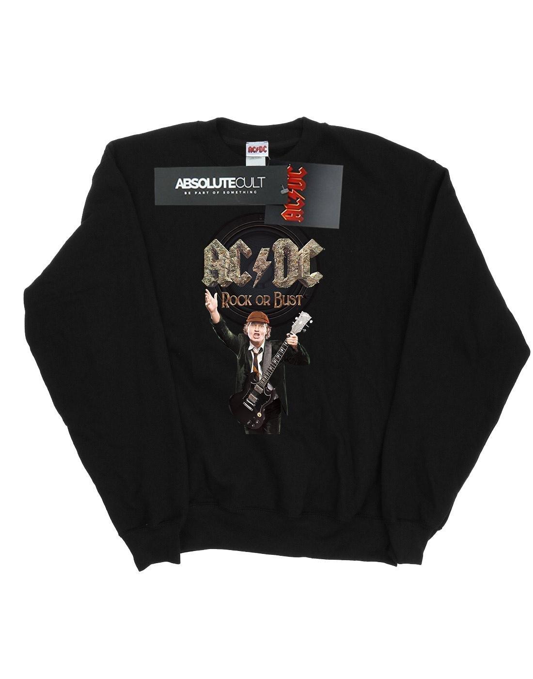 Acdc Rock Or Bust Angus Young Sweatshirt Damen Schwarz XXL von AC/DC